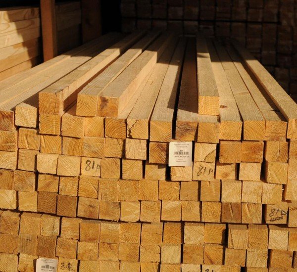 Обрезной брусок из сосны 50x50x3000 мм