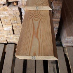 Планкен из лиственницы Скошенный класс В 20x140x3000 мм