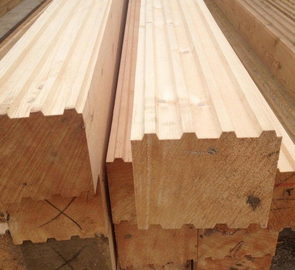 Профилированный брус из лиственницы 100x150x6000 мм